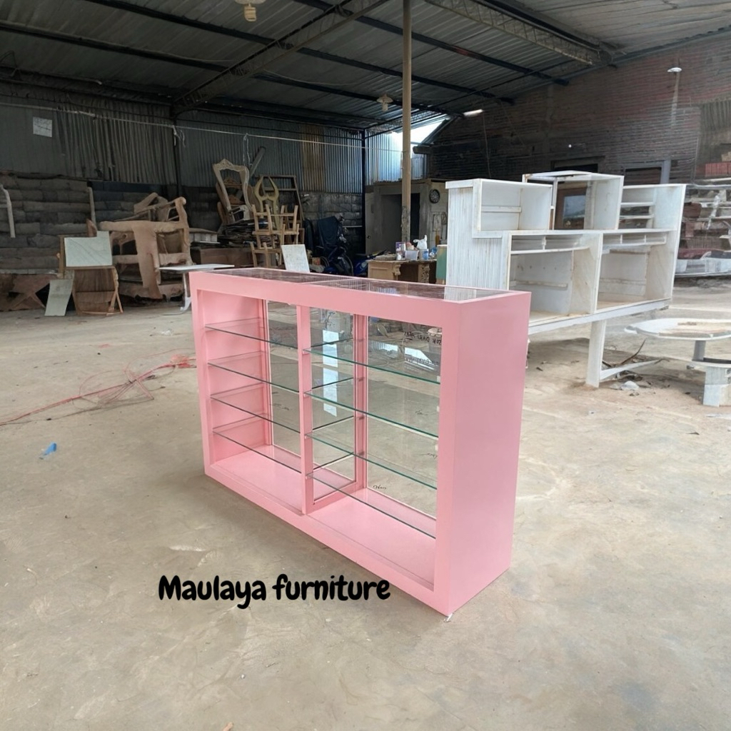 Meja Etalase Kaca Meja Pajangan Minimalis
