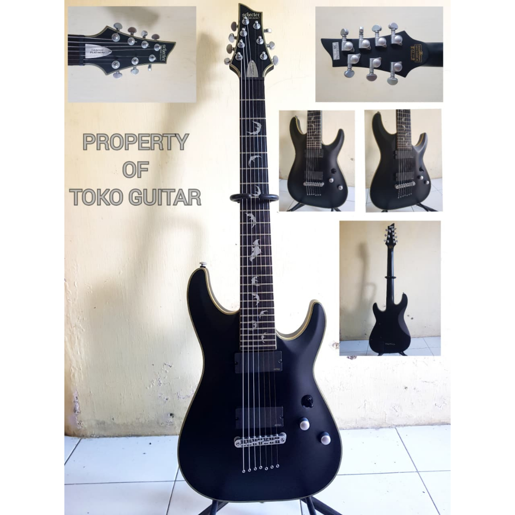 GITAR SCHECTER DAMIEN PLATINUM 7 MADE IN KOREA (LIKE NEW)