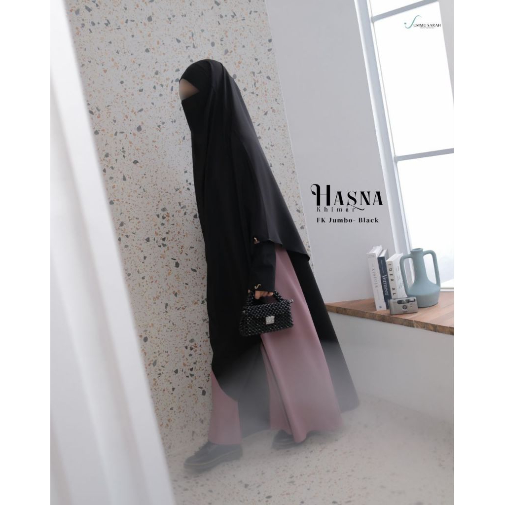 FK Jetblack French Khimar Khimar Jetblack Hijab Syar'i Khimar Umroh Khimar Haji