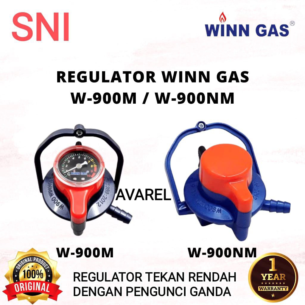 REGULATOR SNI ANTI BOCOR WINN GAS W900M/ W900NM # REGULATOR KOMPOR GAS TEKANAN RENDAH DENGAN PENGUNC