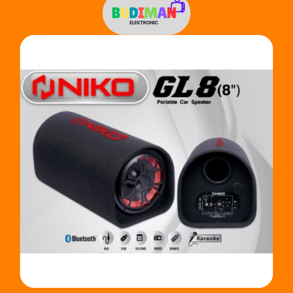 Niko GL8 Bluetooth Speaker Aktif 85W Bass || Niko GL8 Aktif Bluetooth Speaker 8 Inch