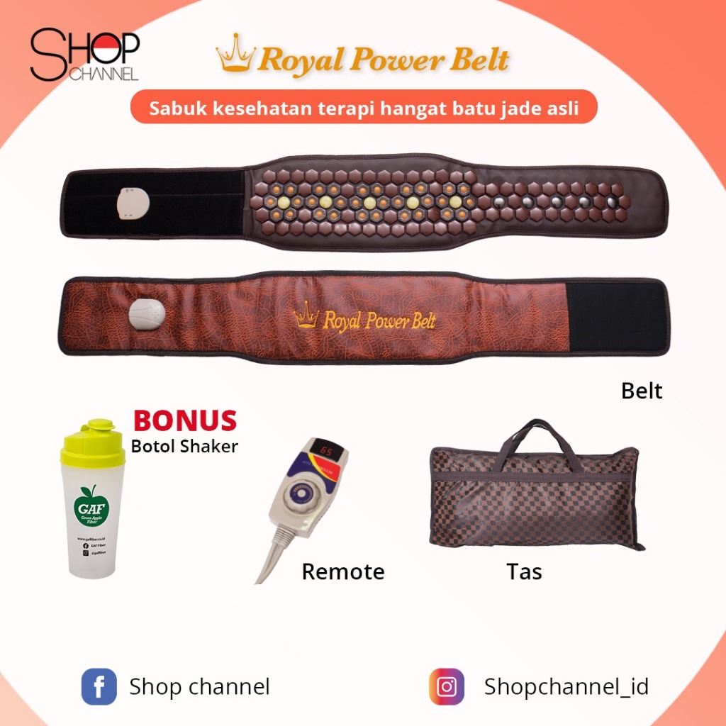 Royal Power Belt 109 Batu Kesehatan Terapi Pinggang Punggung dan Melancarkan Peredaran Darah