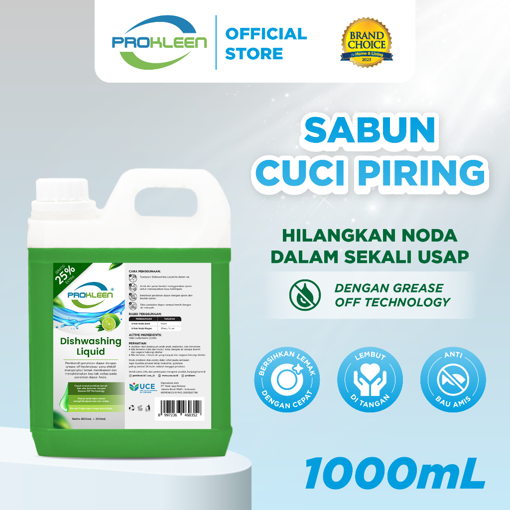 PROKLEEN Sabun Cuci Piring Dishwashing 1000mL