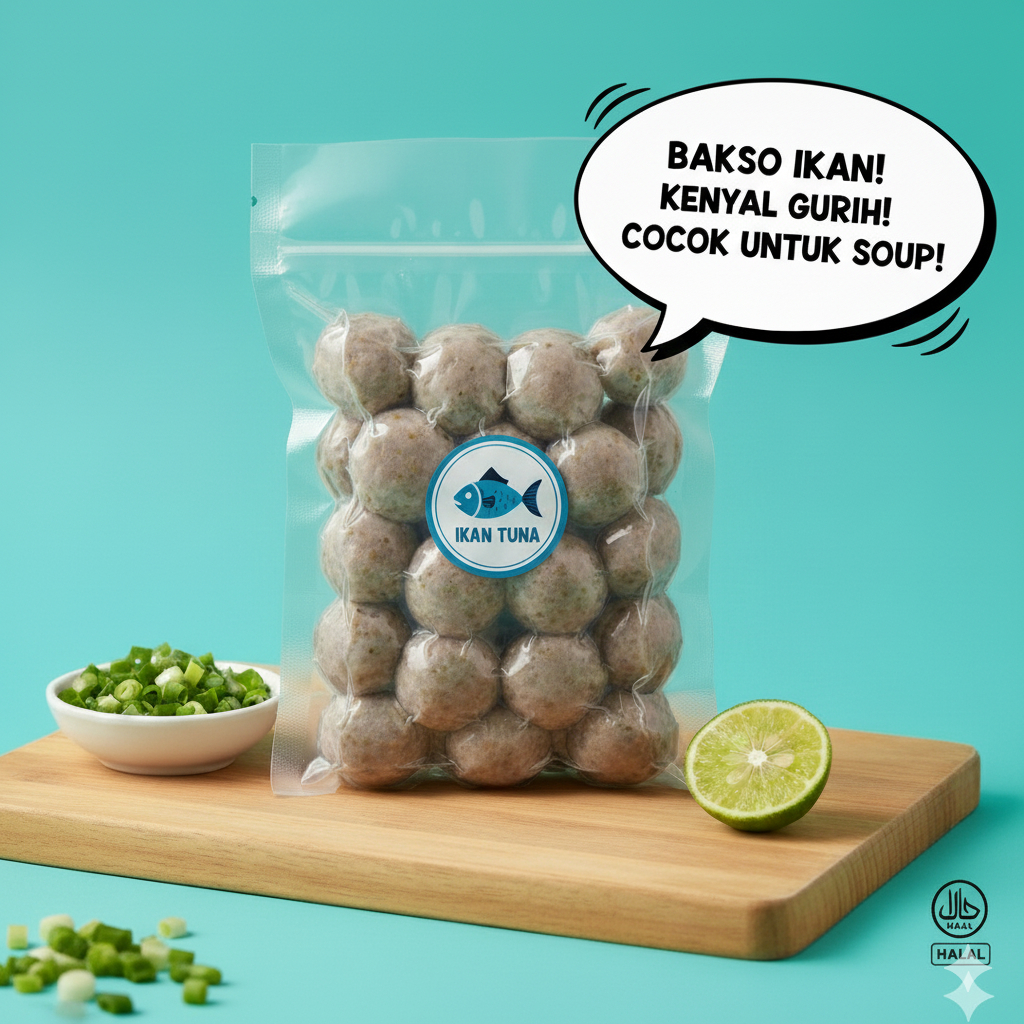 Stock Wajib Bakso Ikan Tuna Frozen - Siap Olah 5 Menit, Anti Ribet
