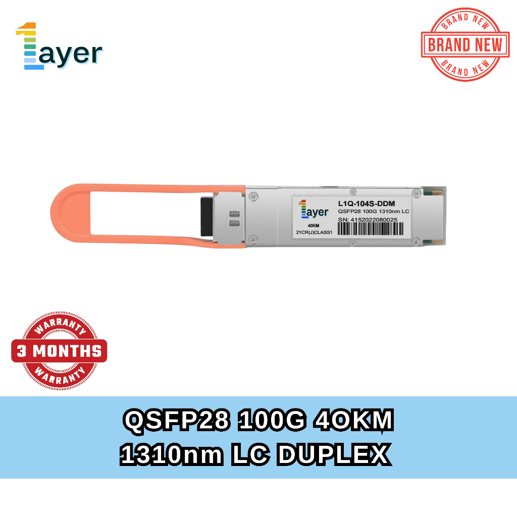 LAYER_1 QSFP28 100G-ER4-40KM Modul Transceiver 40KM LC Konektor Duplex