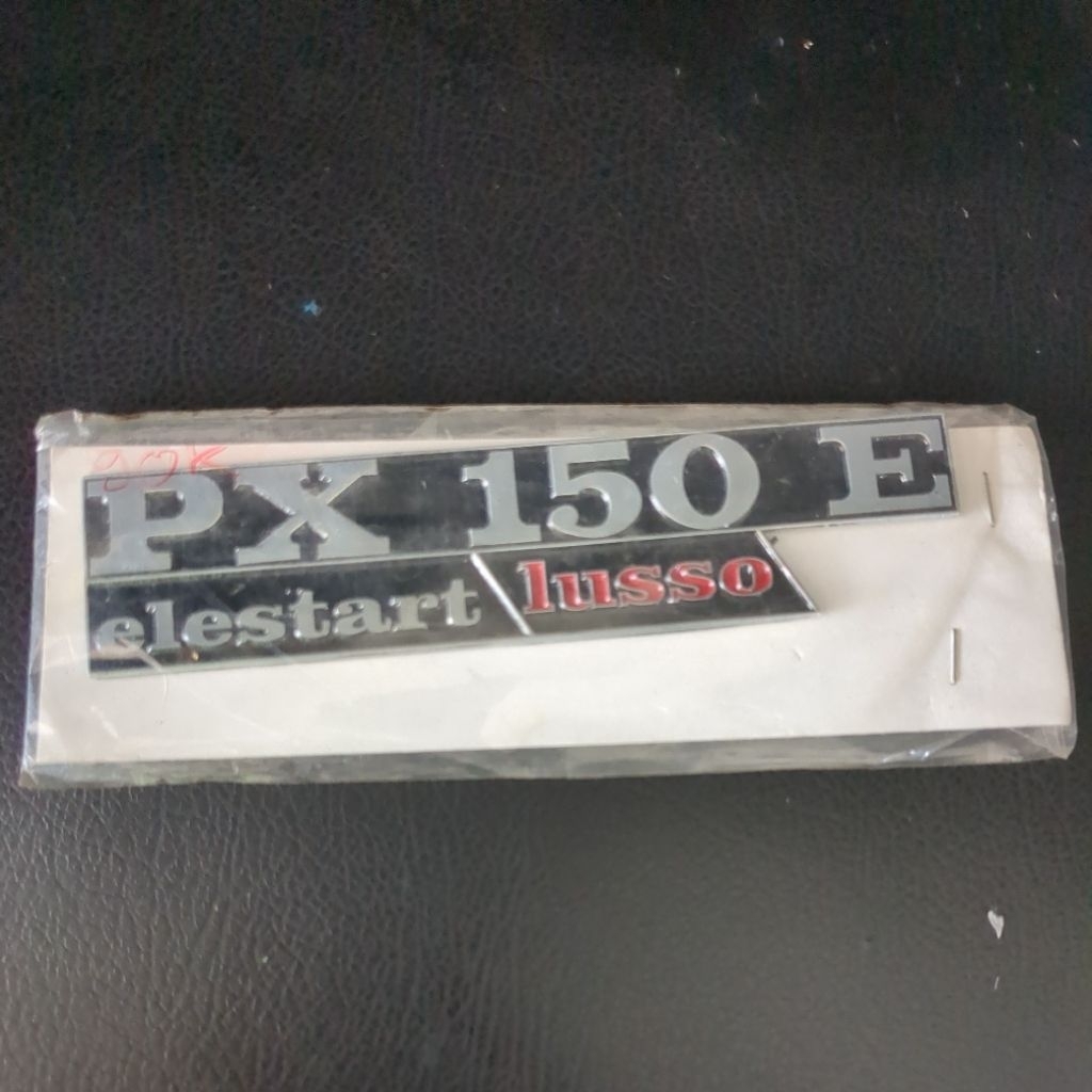 Emblem / Logo Vespa PX150E Electric Start Lusso – Tulisan PX 150 E Chrome