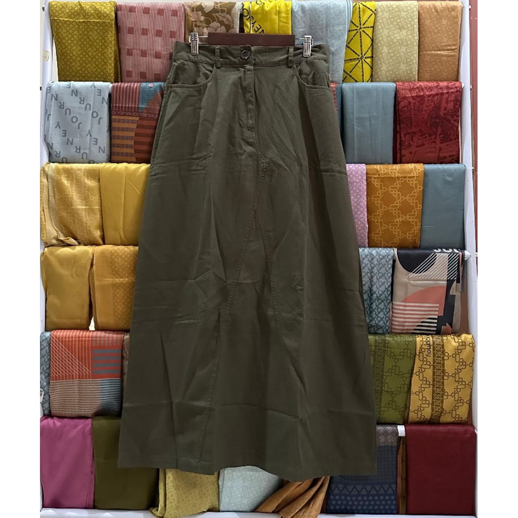 Dayla Army Skirt - DUST, Pakaian Wanita