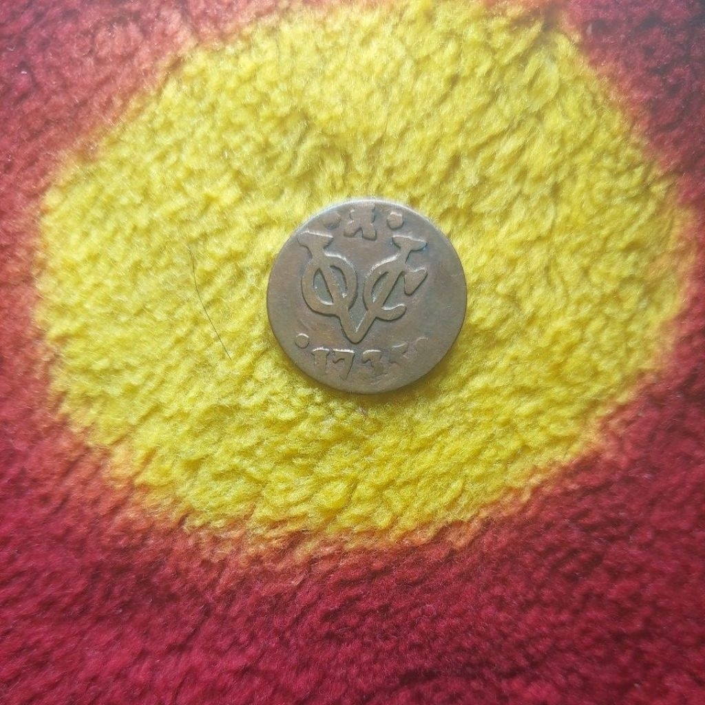 Koin voc zeeland 1735 asli.