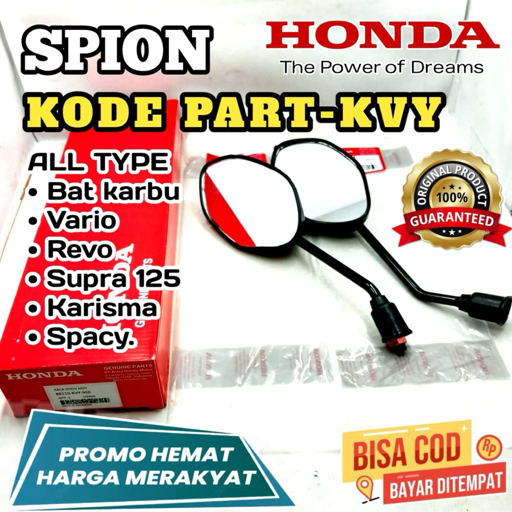 KVY SPION,HONDA ORIGINAL,SPION BEAT KARBU,SPION VARIO lama,REVO,SUPRA 125,KARISMA,SPION SPACY,SPION 