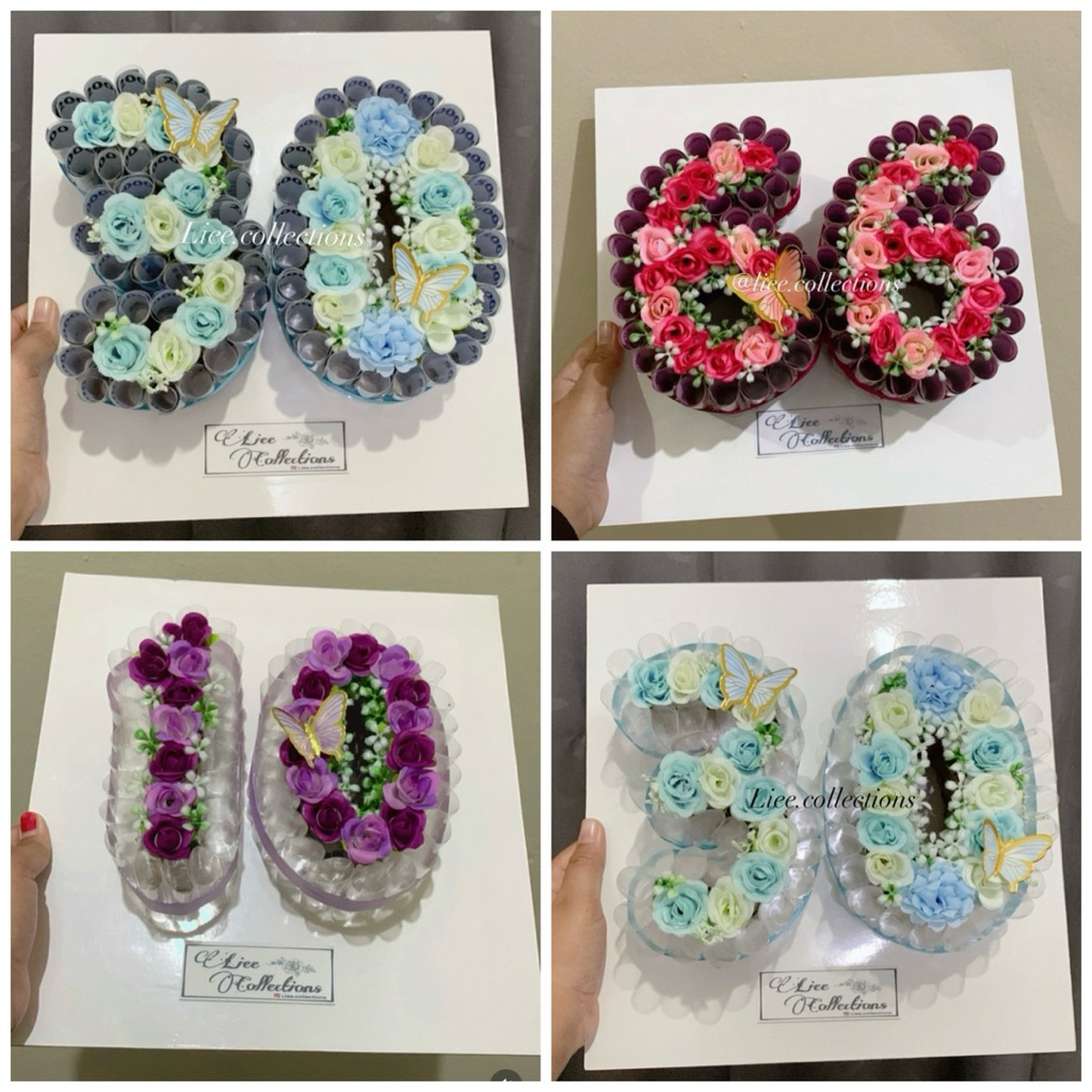 MONEY CAKE 30x30cm || Cake isi uang || Uang bentuk 2Huruf & 2Angka | bouquet | buket | gift | hadiah