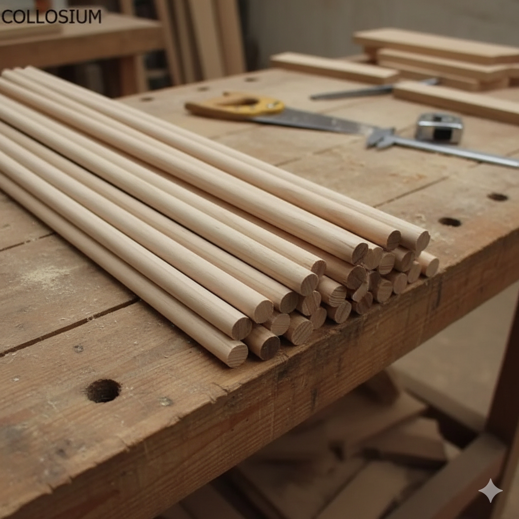 Kayu ramin kayu macrame dowel diameter 20mm