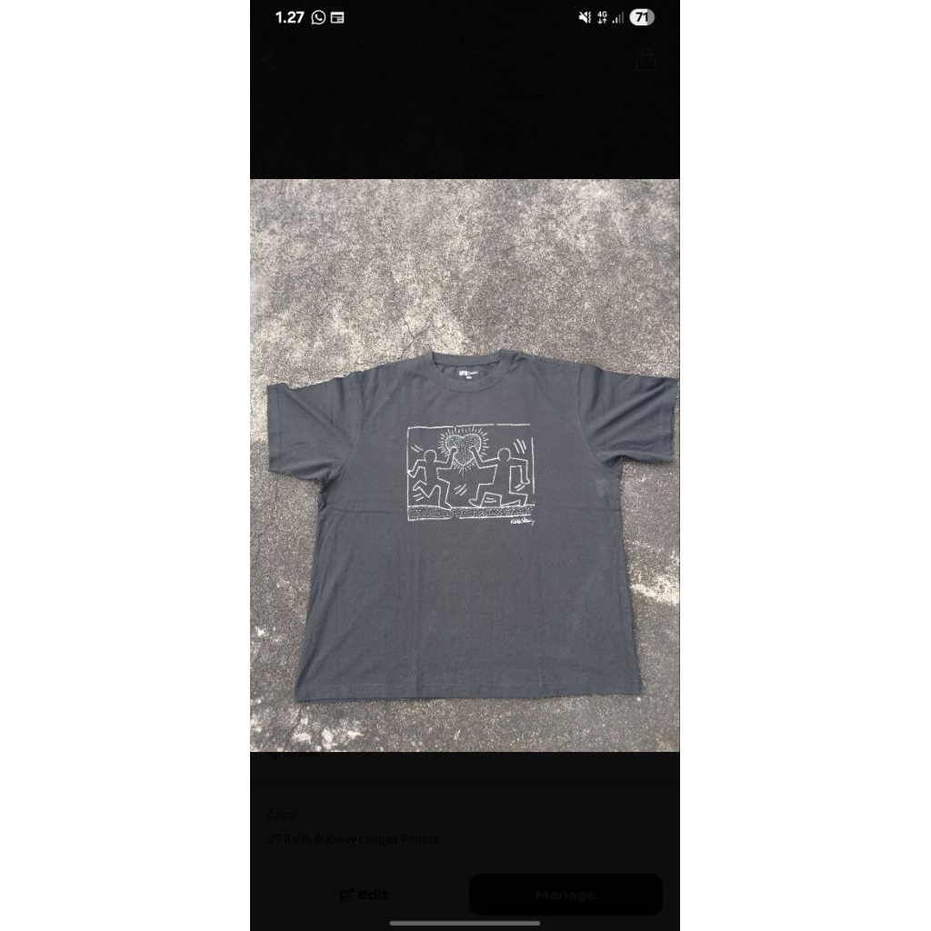 Uniqlo Streetwear T-shirt Pria black