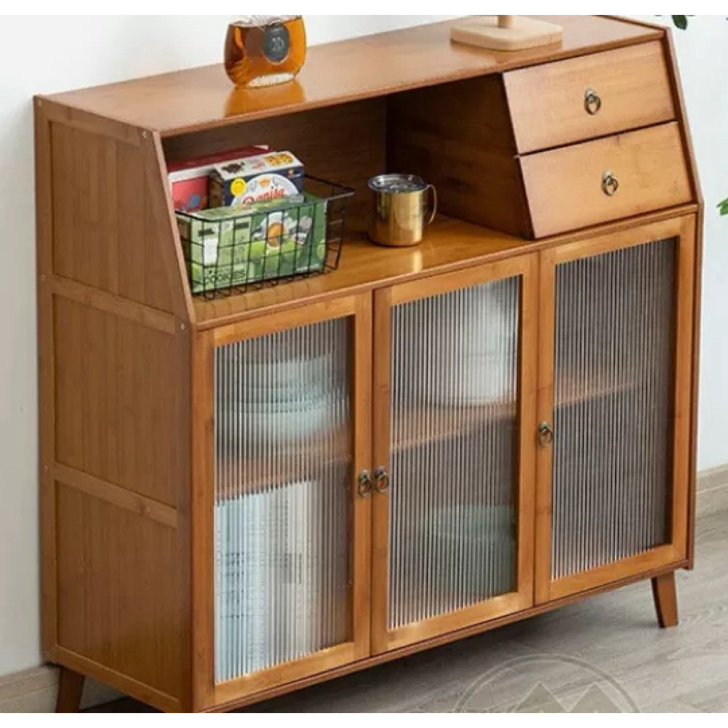 bufet kaca kayu jati jepara