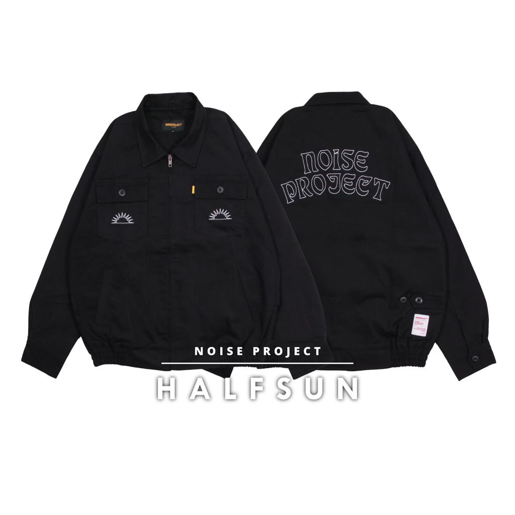 Jaket noise work pria wolv canvas