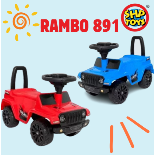 SHP RAMBO 891 MOBIL JEEP ANAK BISA DINAIKI ADA MUSIK MOBIL TUNGGANG