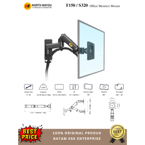 North Bayou NB F150 F-150 NORTH BAYOU F150 GAS STRUT SPRING MONITOR BRACKET 17-35"