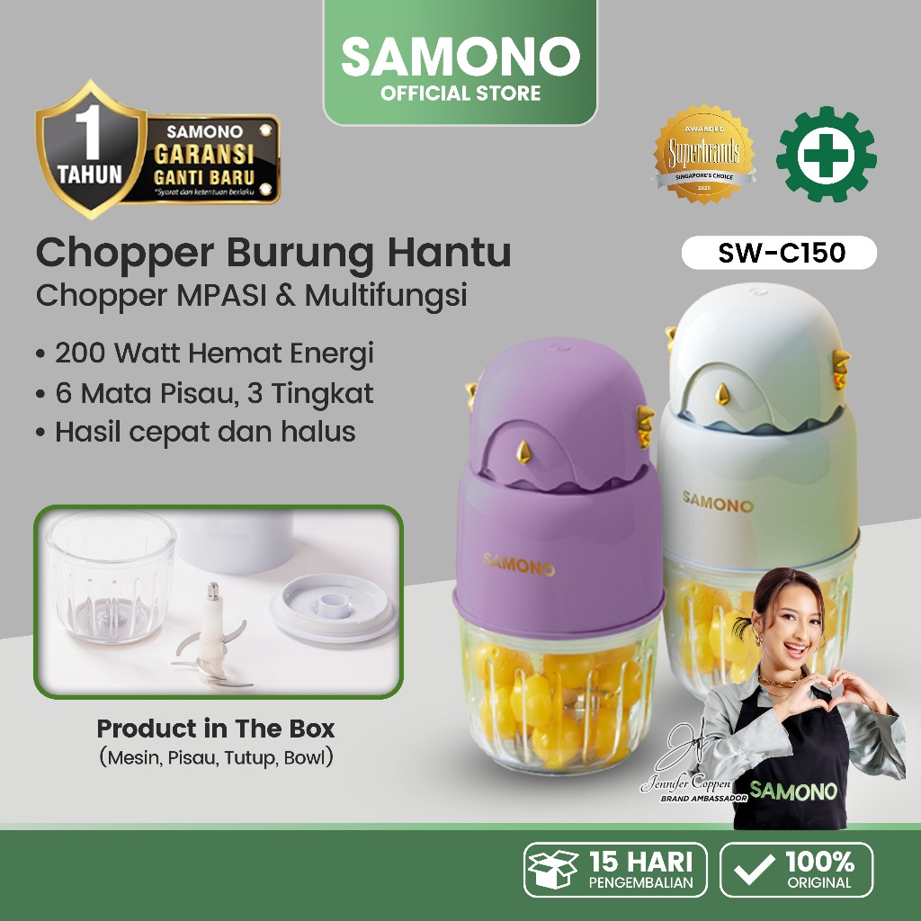 SAMONO Food Chopper Multifungsi Low Watt chopper mpasi chopper mpasi bayi chopper samono cooper