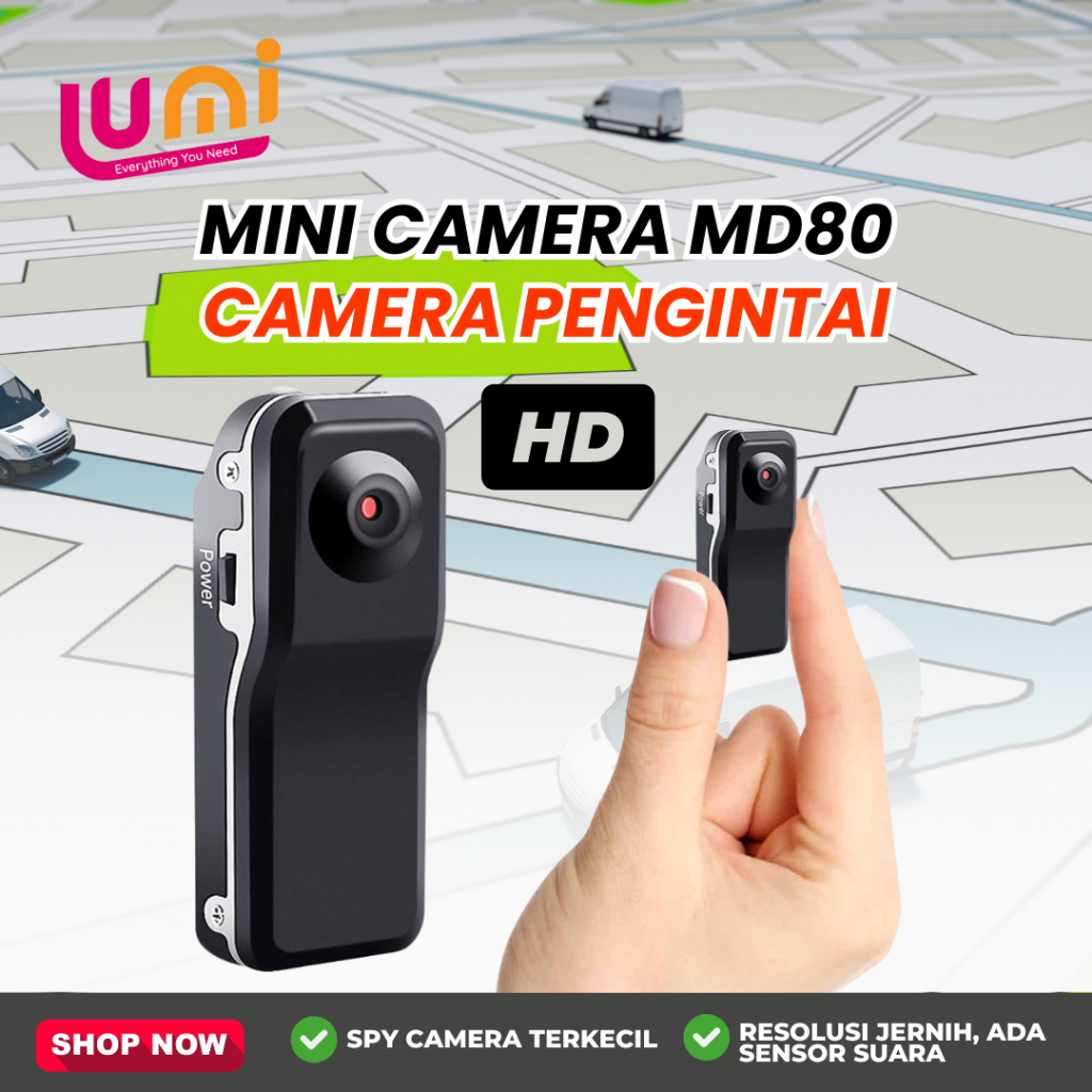 Mini Kamera Pengintai MD80 Kamera Spy Full HD dengan Voice Recorder dan Motion Detection