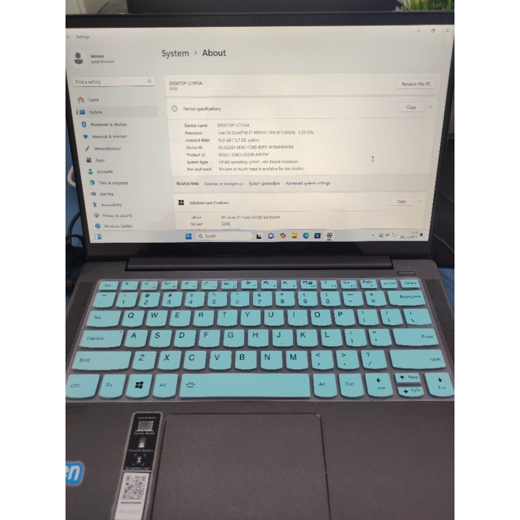 LAPTOP LENOVO YOGA S740-14IIL 81RS 16/512 ORIGINAL SECOND-GREY