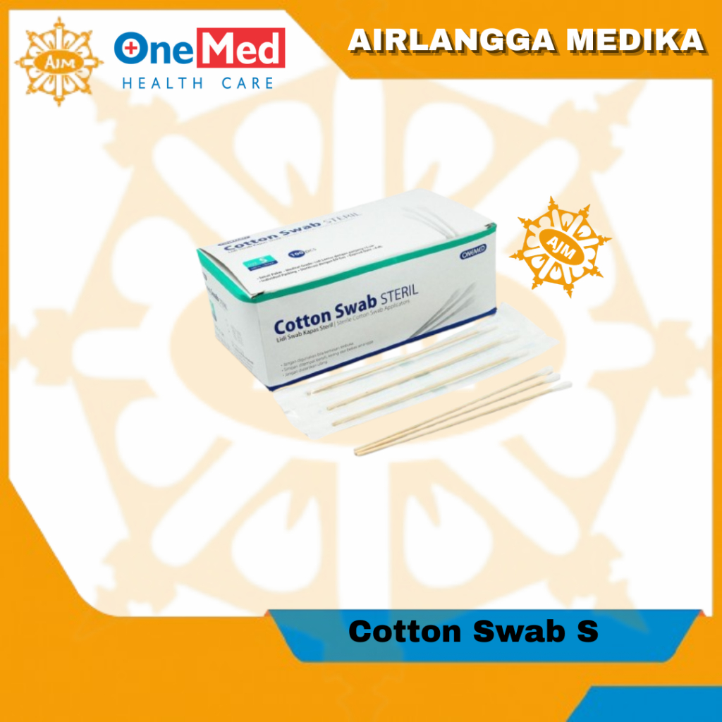 Cotton Swab Steril Kapas Lidi Swab Onemed isi 100 pcs