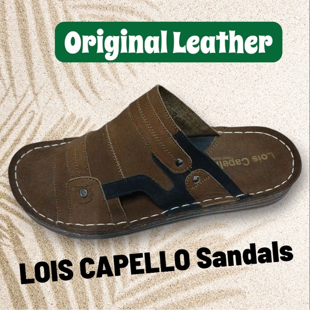 SANDAL PRIA KULIT SAPI ASLI ORIGINAL LOIS CAPELLO COKLAT