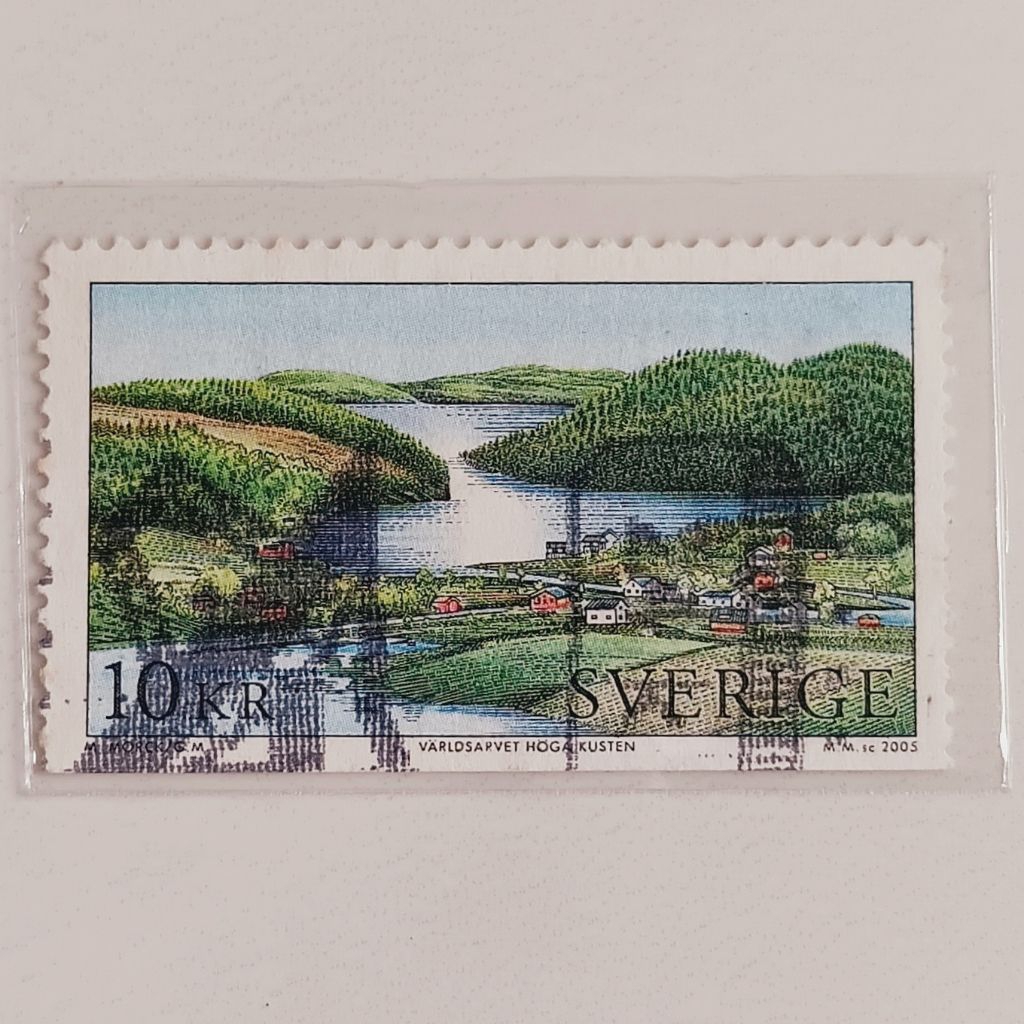 (AA) Perangko Swedia 2005 High Coast, UNESCO World Heritage - Lakes near Häggvik 10 krona Used