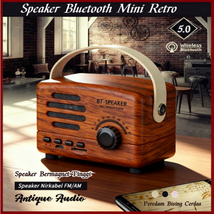 Retro Classic Bluetooth audio Speaker Mini Speaker Bluetooth Portable Cute Small karaoke Speaker Mod