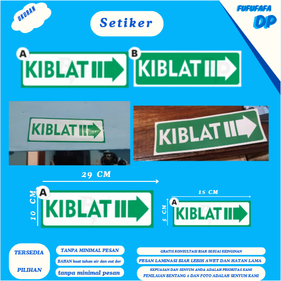 Stiker Kiblat / Sticker kiblat / stiker arah kiblat / sticker arah kiblat / stiker arah kiblat shala
