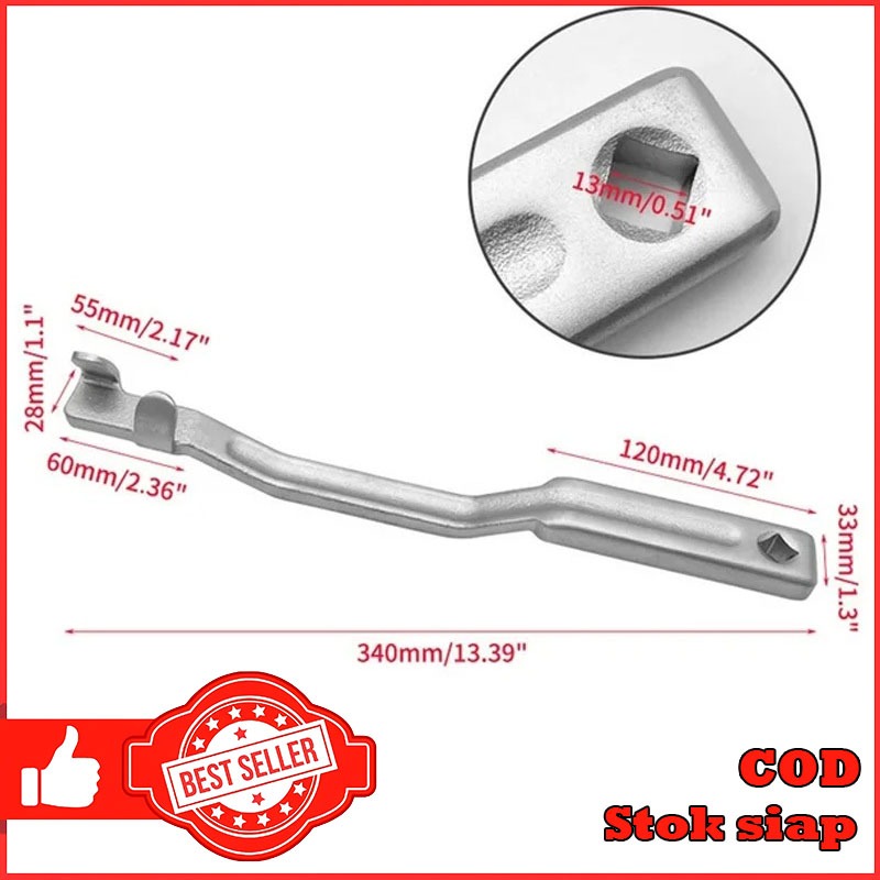 Kunci EkstensiPas Ring Inggris Batang Socket Kunci 13,3 inch Kunci Bengkel Otomotif Alat Bar Torsi M