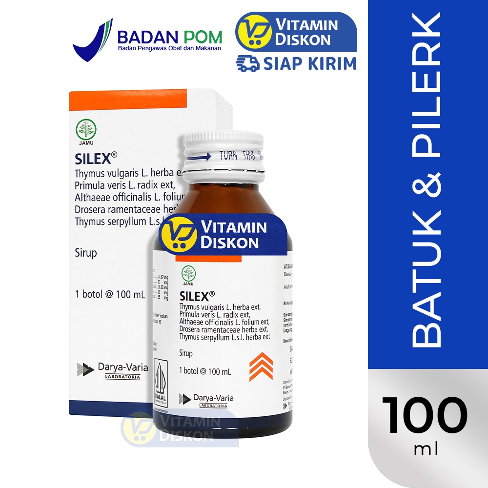 SILEX SIRUP MEMBANTU MEREDAKAN BATUK BERDAHAK MELEGAKAN TENGGOROKAN DAN PILEK 100 ML
