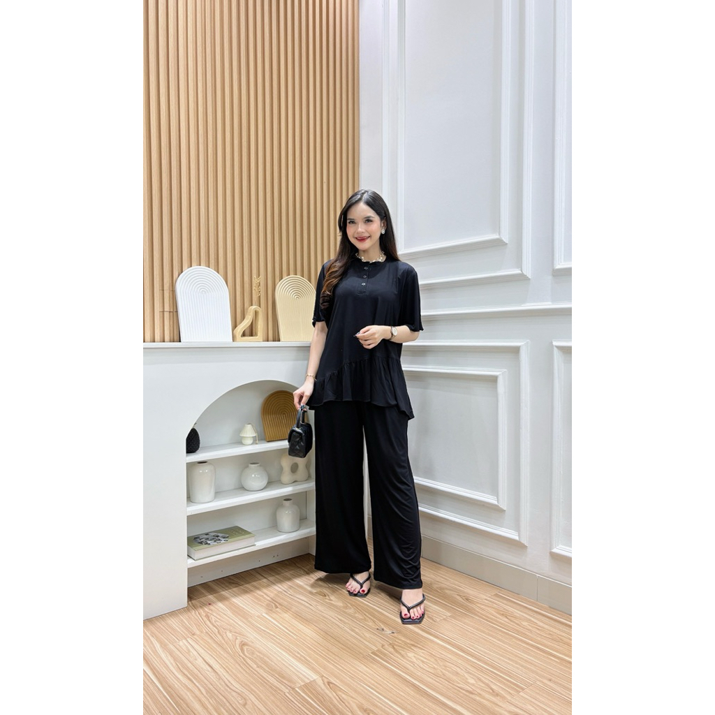 ONESET LILY BY KANAYA | melisa set by kanaya | setelan celana polos | oneset polos | setcel kaos spa