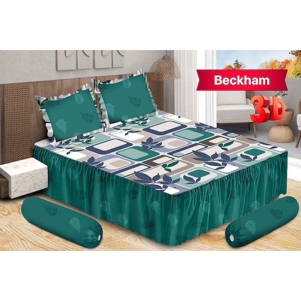 Sprei Bonita Rumbai No 1 King Size Ukuran 180x200 B2 Sarung Bantal 2 Motif Bunga Minimalis Murah