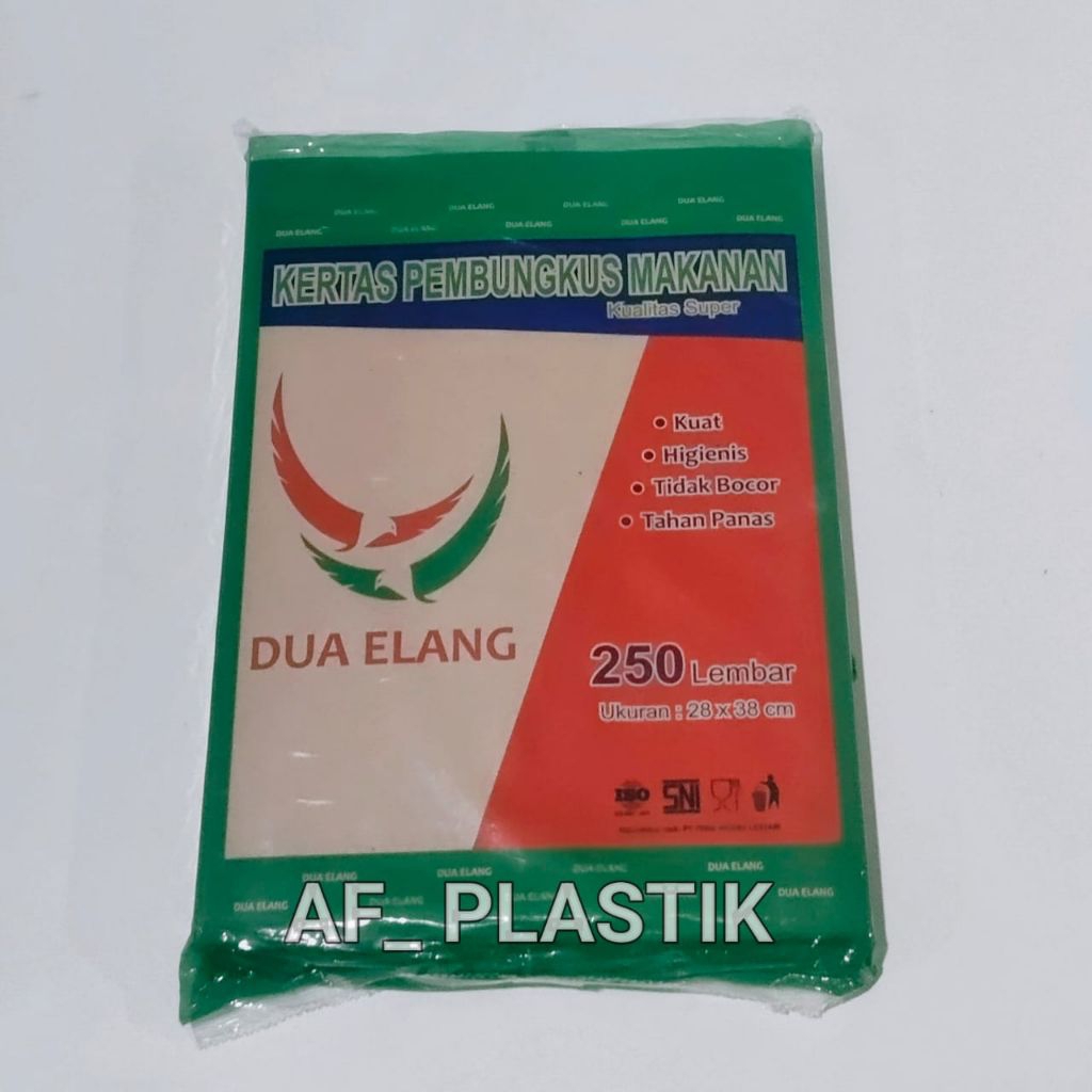 Kertas Pembungkus Nasi Kertas Minyak Coklat Dua Elang 250 Lembar ( Hijau )