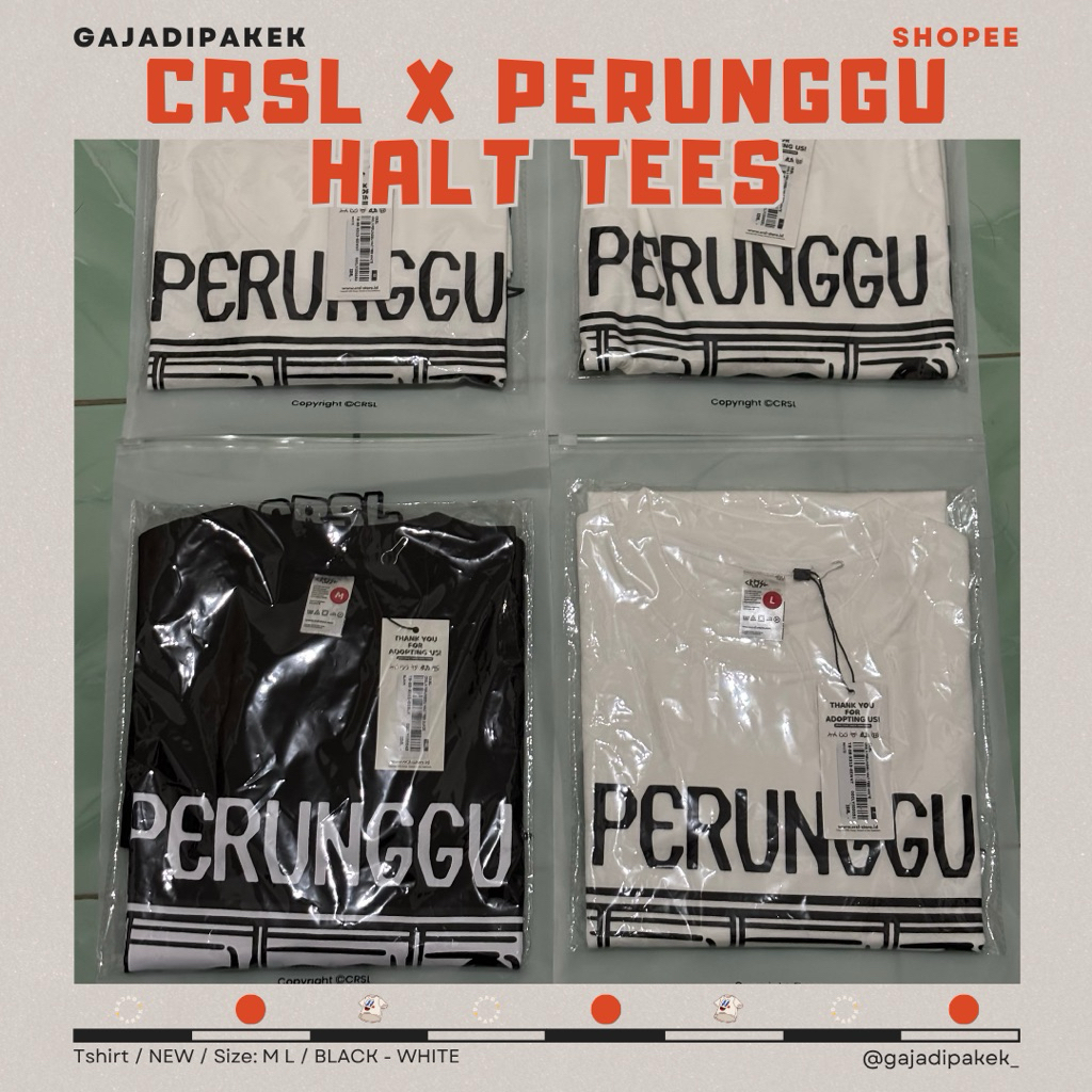 CRSL x Perunggu Halt Tees NEW