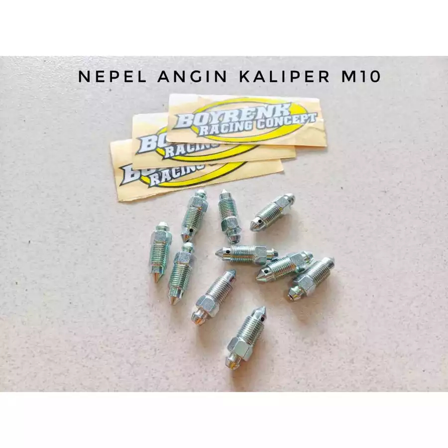NEPEL ANGIN CAKRAM M10 DRAT 1.00 BAUT NEPEL PEMBUANGAN ANGIN KALIPER CAKRAM - BOYRENK RACING CONCEPT