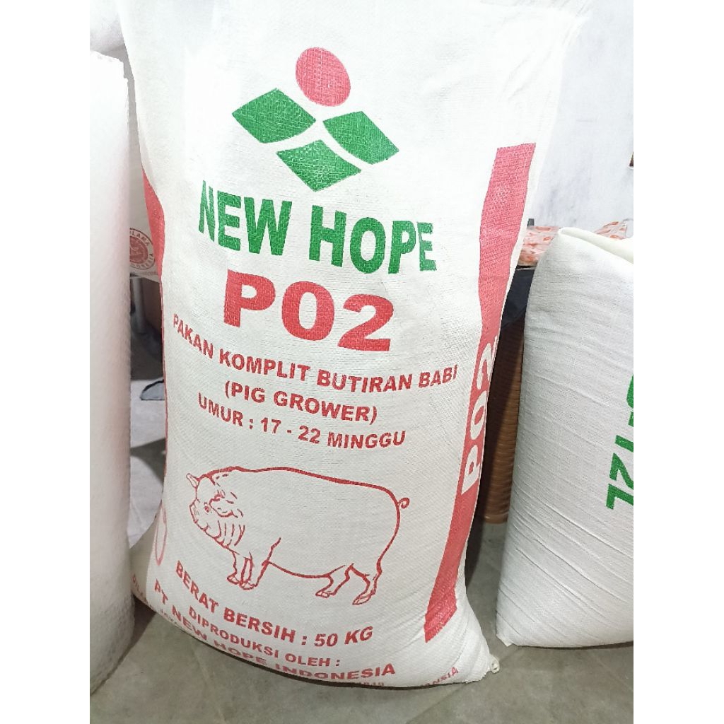 Pakan Ayam P02 New Hope Grower REPACK 10KG - Pur Babi P02 Pelet Grower Pakan Komplit