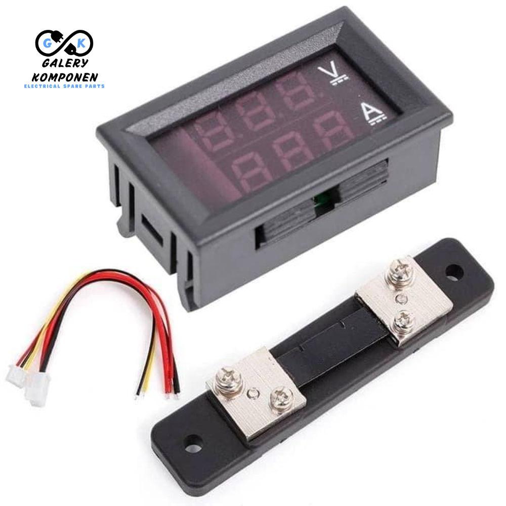 Combo DC Voltmeter Ampere Meter 100V 50A 100A Voltampere Meter + Shunt