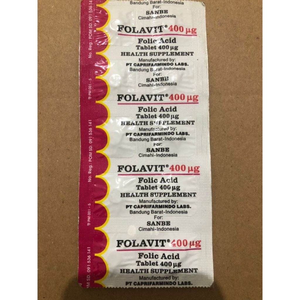 Folavit 400mg strip