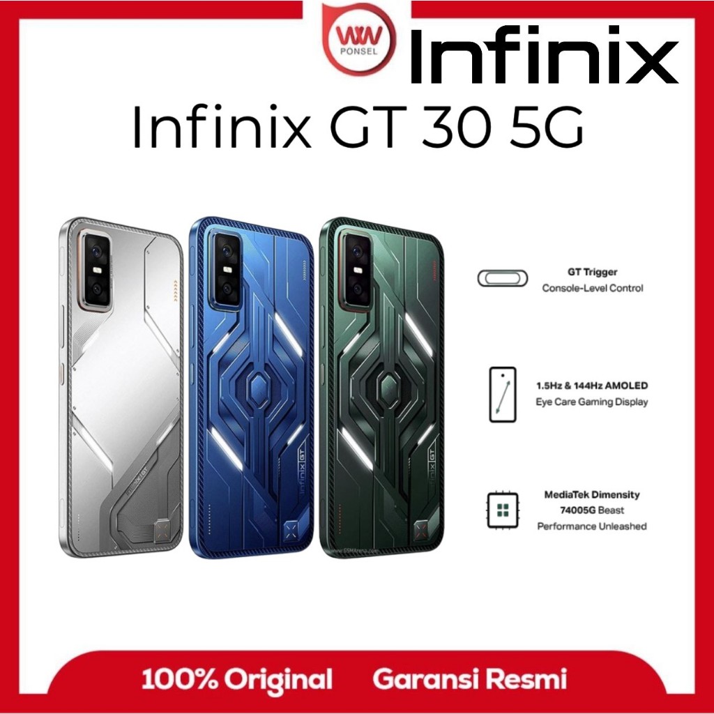 Hp Infinix GT 30 5G Ram 8GB Internal 256GB Garansi Resmi