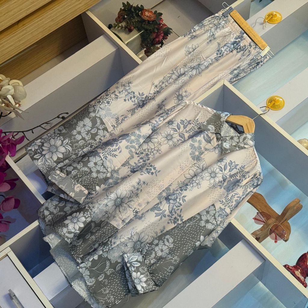 One Set Kekinian Motif Sultan Viral | Bahan Armani Silk