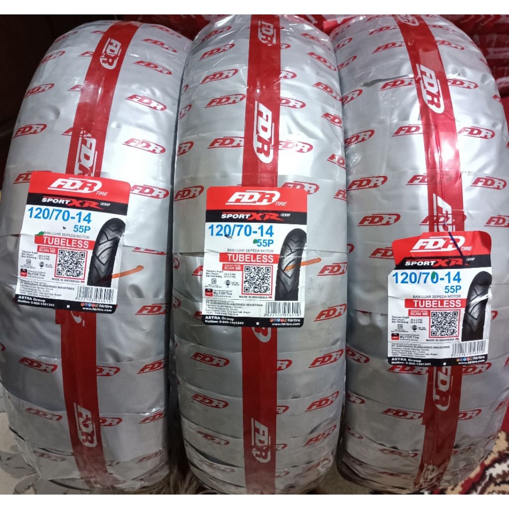 (ORIGINAL) FDR BAN TUBLES UK 110/80-14, 120/70-14. COCOK UNTUK SEPEDA MOTOR VARIO 160, ADV, LEXI , P