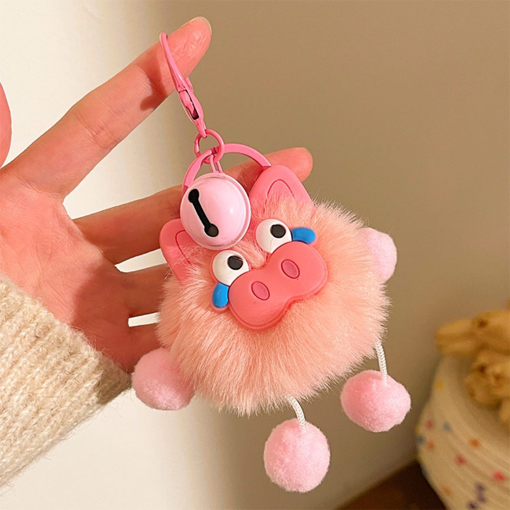 [ VINSCORNER ] GANTUNGAN KUNCI BONEKA / GANTUNGAN KUNCI BULU / KEYCHAI BULU / KEYCHAIN LUCU / GANTUN