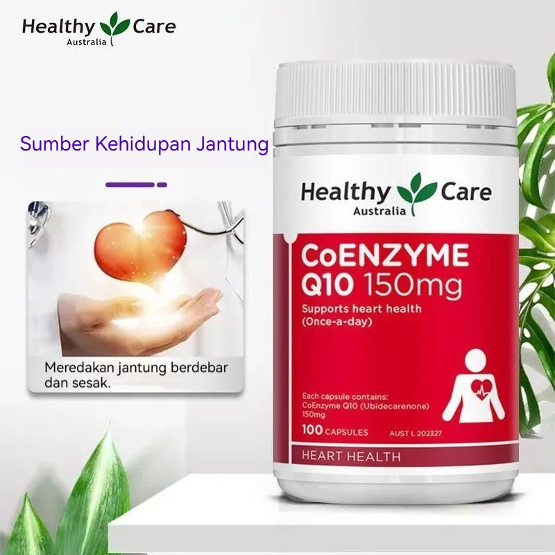 Healthy Care CoQ10 150mg 100 Capsules Coenzyme Co Enzyme Q10 150 mg