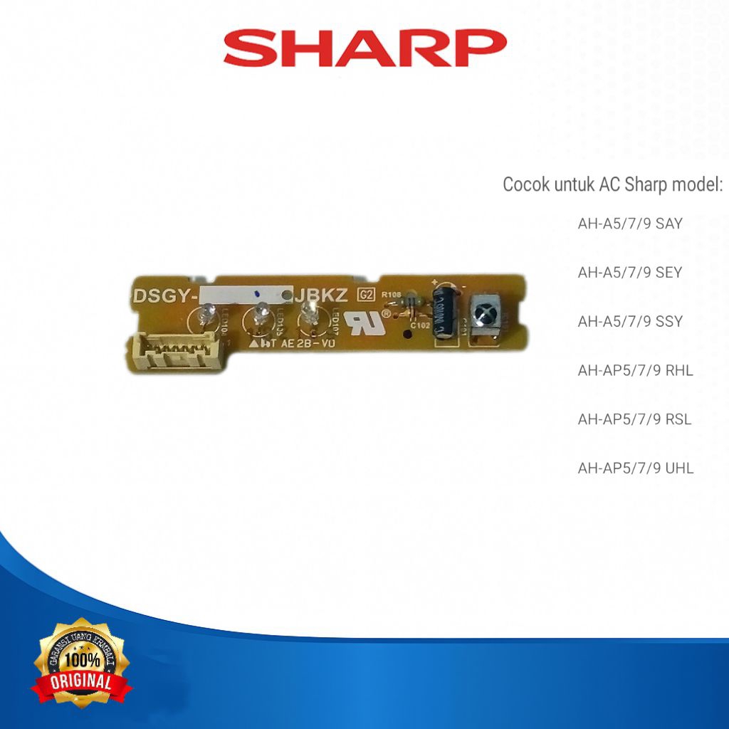 Sensor AC Sharp Original–Modul Penerima Remote LED AC Sharp AH-A5/7/9 SAY SEY SSY RHL RSL UHL