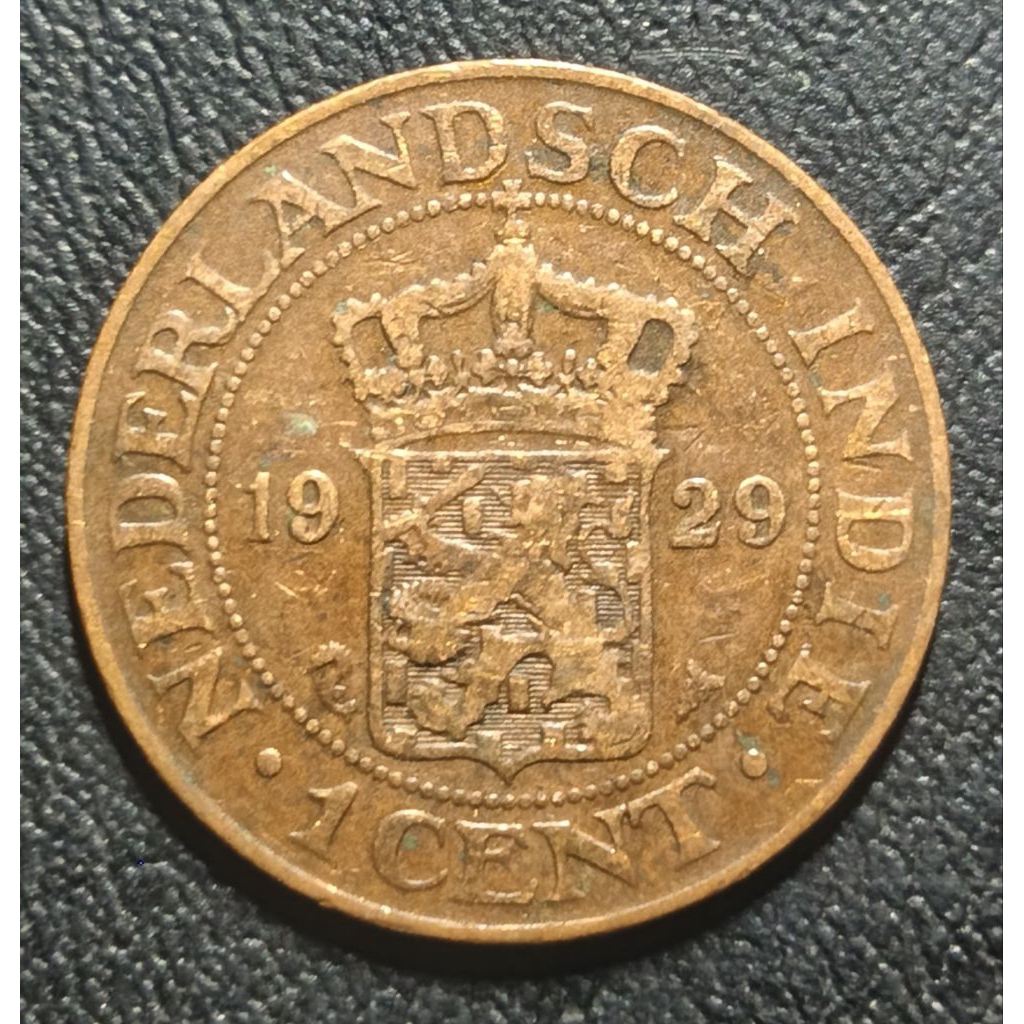 Koin Kuno Nederland indie 1 cent buntu Tahun 1929