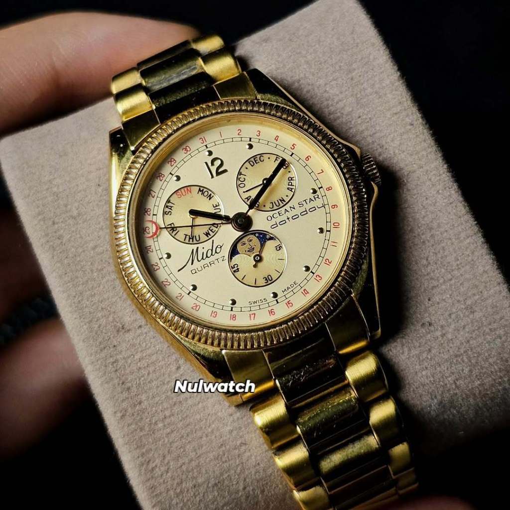 Vintage Mido Ocean Star Multi Calendar Pointer Date & Moonphase