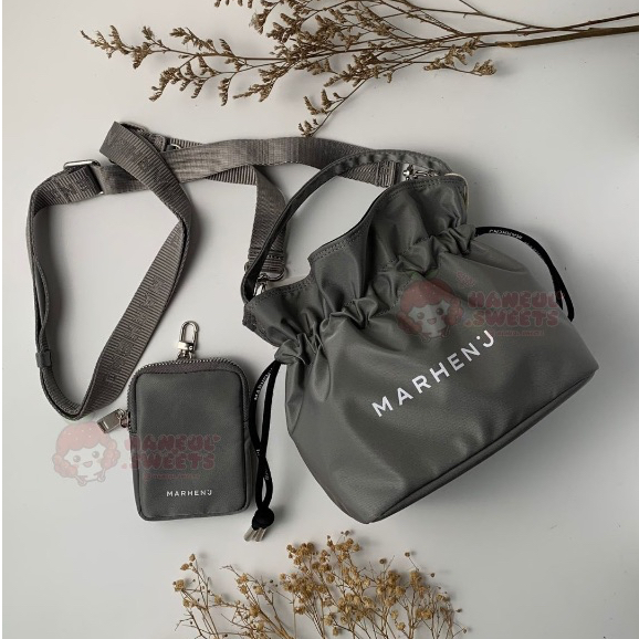 Marhen J Charron Bag Kony Set Grey - Tas selempang Charron plus Kony pocket Grey MarhenJ
