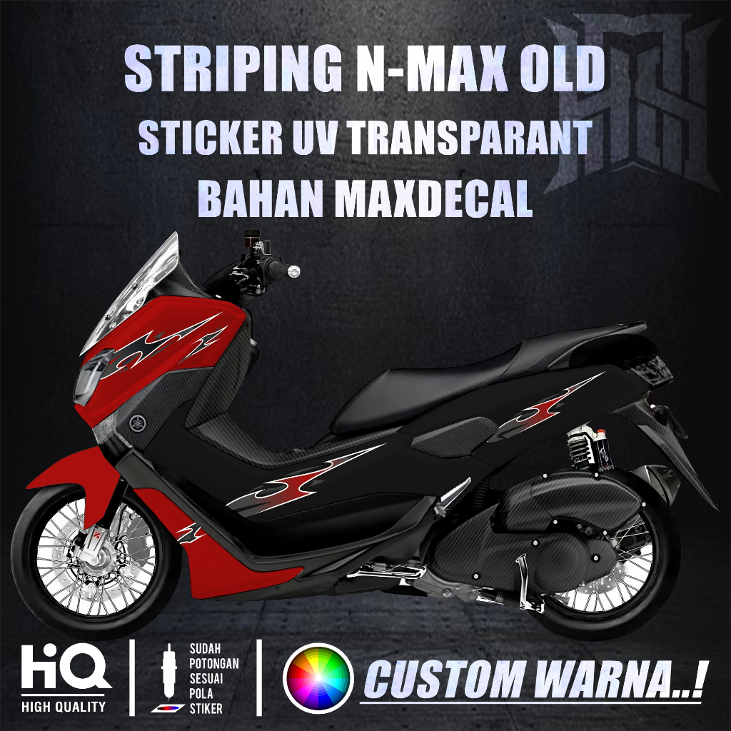 STRIPING LIVERY NMAX OLD STIKER TRANSPARANT UV MAXDECAL SIMPLE