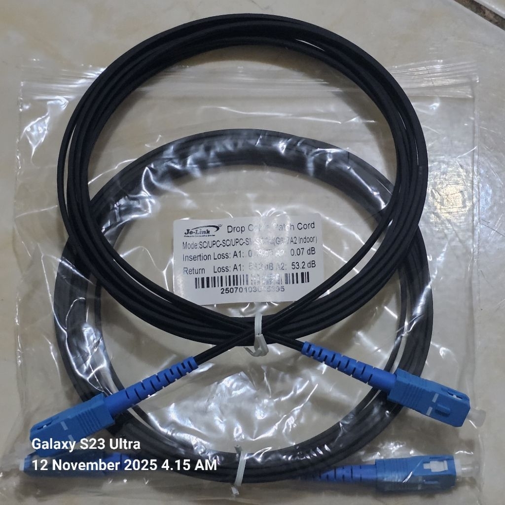 patch cord sc upc hitam / patch cord gepeng sc upc