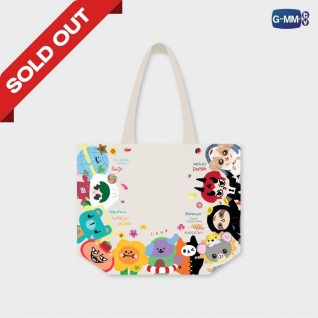 FANDOM CHARACTER TOTE BAG GMMTV MASCOT GMMTV LOL FANFEST 2025 LOVEMOSPHERE